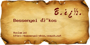 Bessenyei Ákos névjegykártya