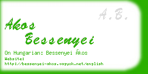 akos bessenyei business card