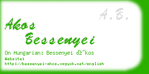 akos bessenyei business card